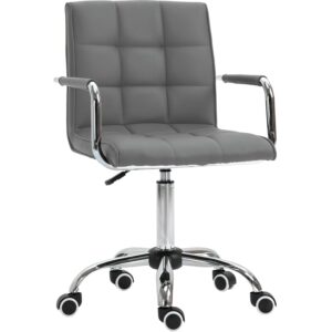 Vinsetto Mid Back PU Desk Office Chair 99cm
