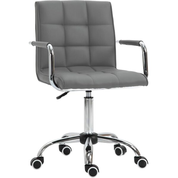Vinsetto Mid Back PU Desk Office Chair 99cm